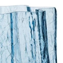 Crackle Vase Circular Glass, 27 cm