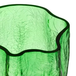 Crackle Vase Green, 37 cm