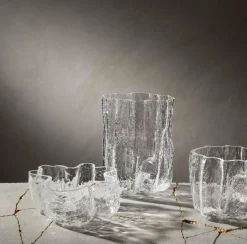 Crackle Vase, 21x27 cm, Pink