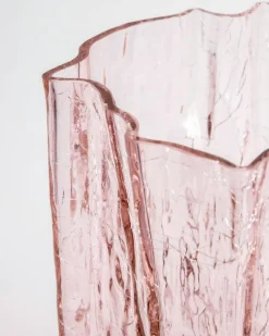 Crackle Vase, 21x27 cm, Pink