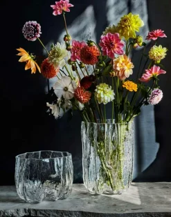 Crackle Vase, 21x27 cm, Pink