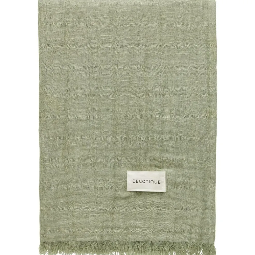 Crinkle Blanket 130x170 cm, Light Brown