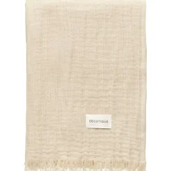 Crinkle Blanket 130x170 cm, Light Brown