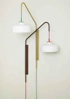 Current Wall Light, Red/Maroon