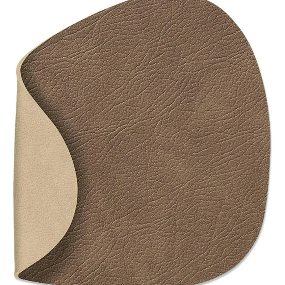 Curve Double Glass Mat, 11x13 cm, Brown/ Sand