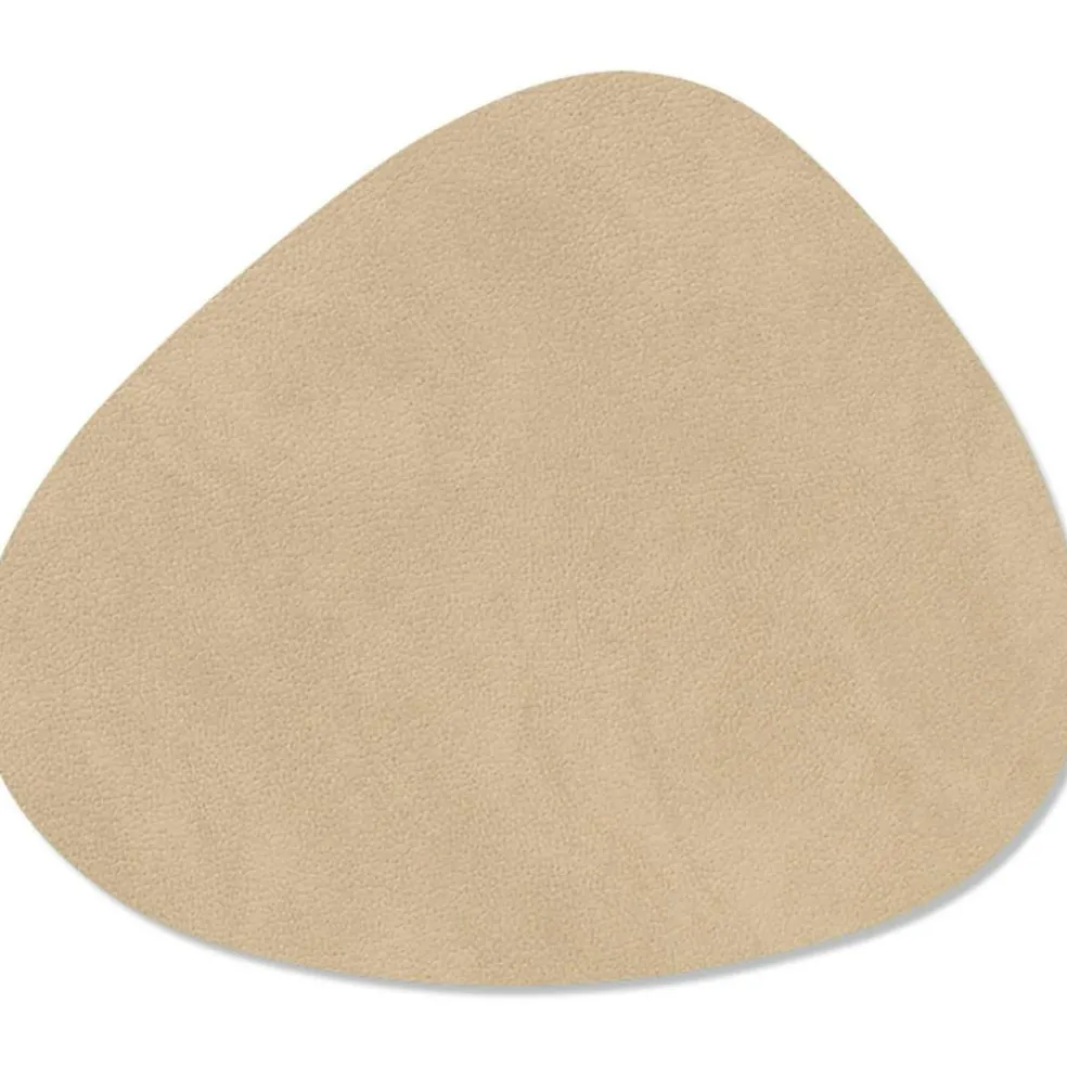 Curve Double Glass Mat, 11x13 cm, Brown/ Sand