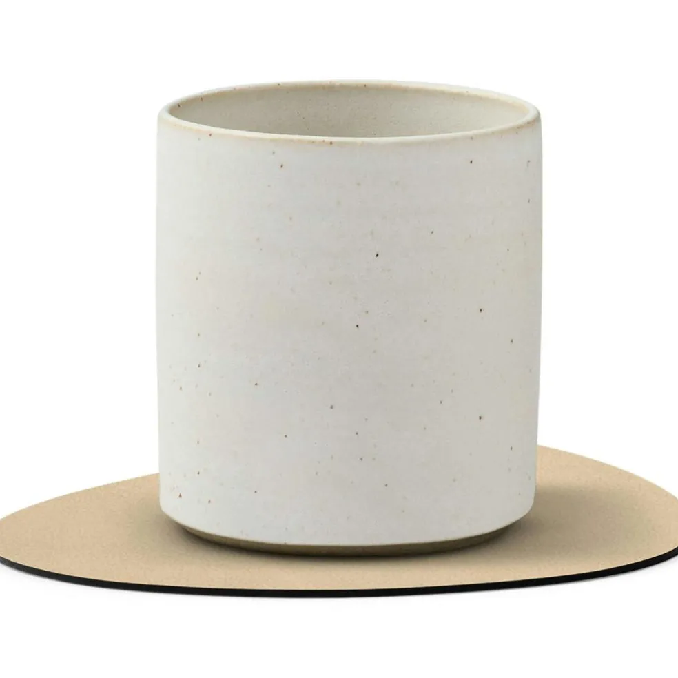 Curve Double Glass Mat, 11x13 cm, Brown/ Sand