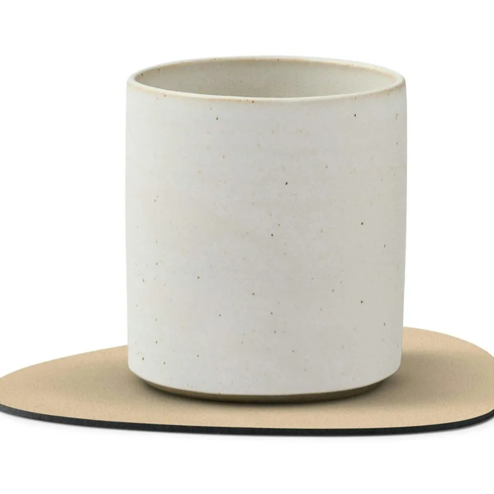 Curve Glass Coaster Nupo 11x13 cm, Light Grey