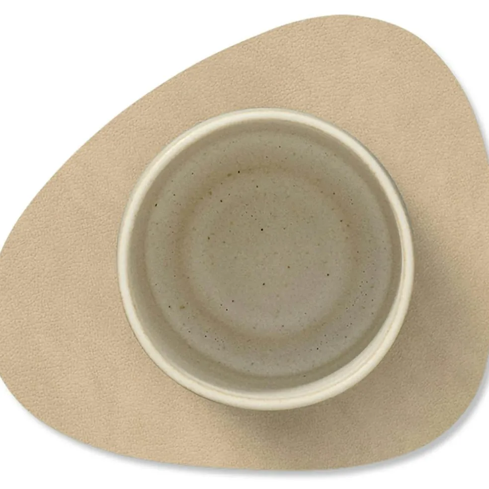 Curve Glass Coaster Nupo 11x13 cm, Light Grey