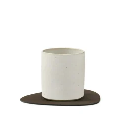 Curve Glass Coaster Nupo 11x13 cm, Light Grey