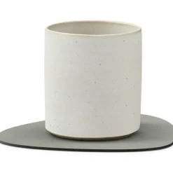 Curve Glass Coaster Nupo 11x13 cm, Light Grey