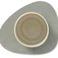 Curve Glass Coaster Nupo 11x13 cm, Light Grey