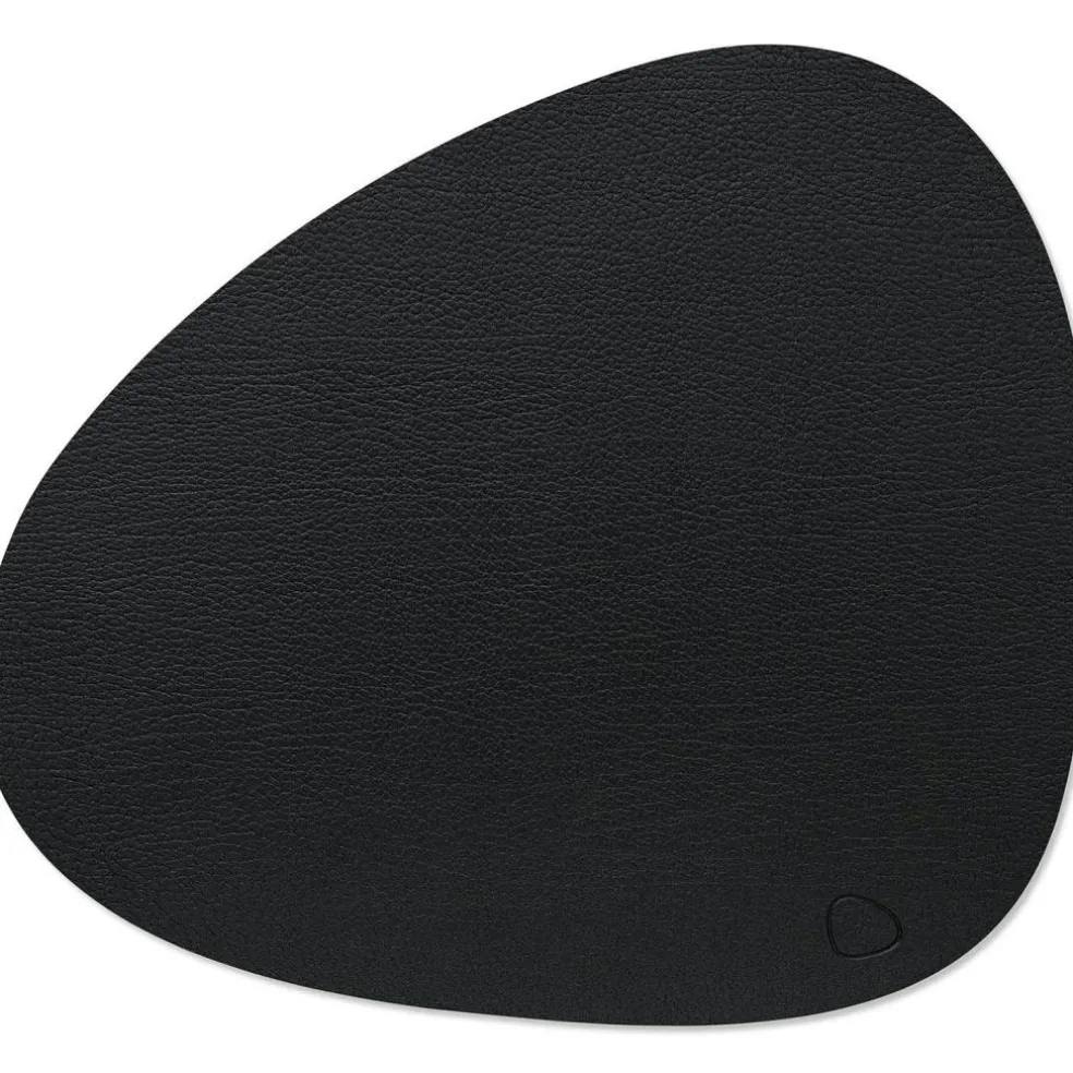 Curve L Table Mat Bull, 37x44 cm, Black