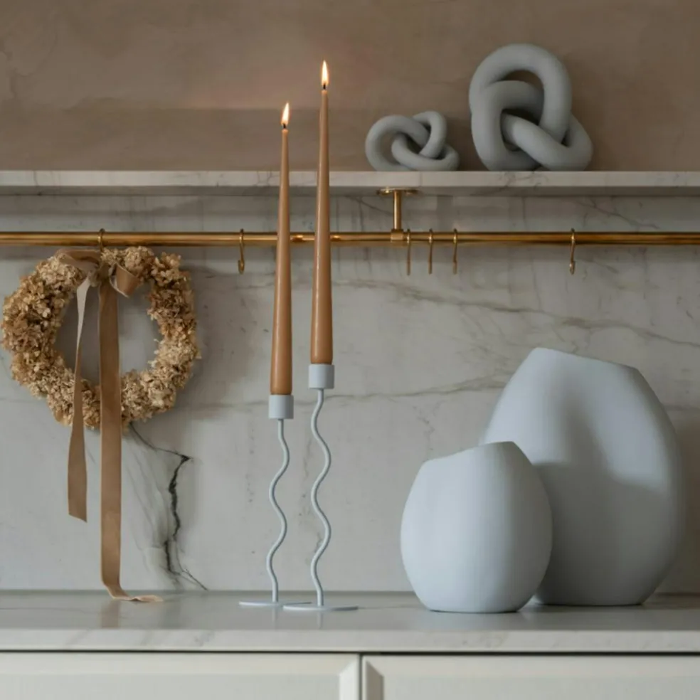 Curved Candle Holder 85 cm, Sand