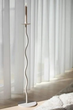 Curved Candle Holder 85 cm, Sand