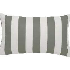 Cushion With Stripes Outdoor 30x50 cm, Black / Beige