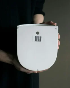 Cut Wall Pot Medium, White