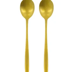 Daily Serving Spoons 2-pack, Antique Gold