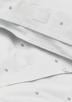 Daisy Bed Set 140x200 + 60x63 cm, White / Light Blue