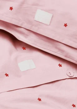 Daisy Bed Set 140x200 + 60x63 cm, White / Light Blue