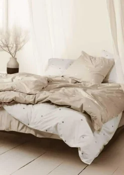 Daisy Bed Set 140x200 + 60x63 cm, White / Light Blue