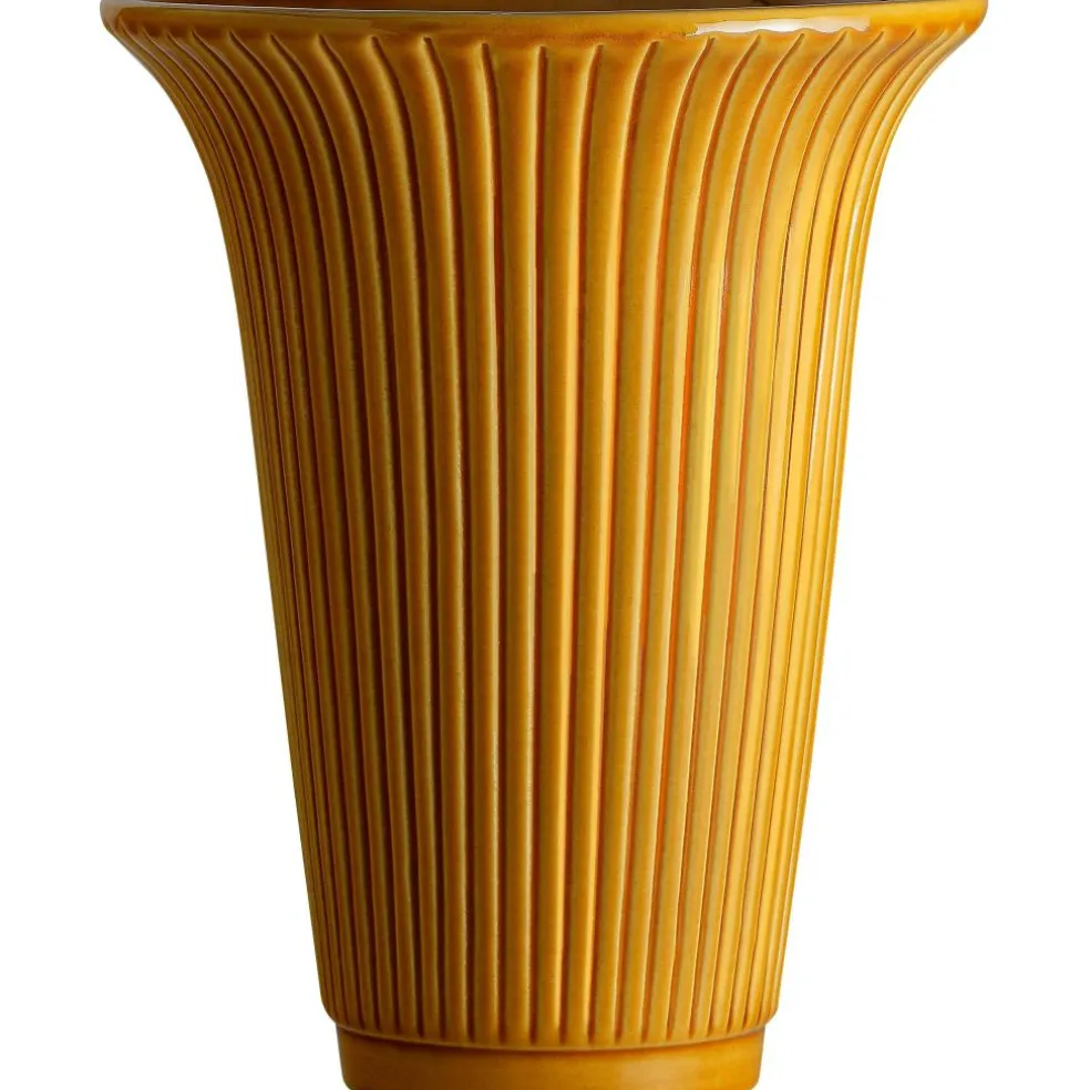 Daisy Vase 25 cm, Amber Yellow