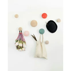 Dots Hook Wood Ø9 cm, Oak