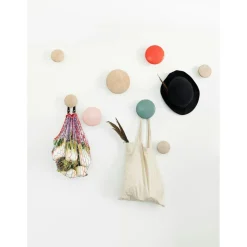 Dots Hook Wood Ø9 cm, Oak