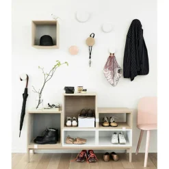 Dots Hook Wood Ø9 cm, Oak