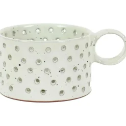 Earth Candle Holder, White