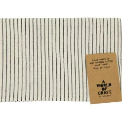 ECO THINSTRIPE Kitchen Towel 50x70 cm, White/Black