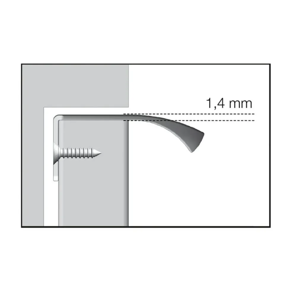 Edge Straight Handle 20 cm, Brushed Black