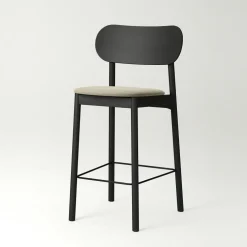 Elephant Bar Chair, Natural Oak / Black Velvet