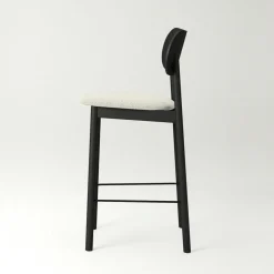Elephant Bar Chair, Natural Oak / Black Velvet