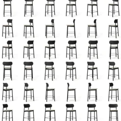 Elephant Bar Chair, Natural Oak / Black Velvet