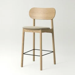 Elephant Bar Chair, Natural Oak / Black Velvet