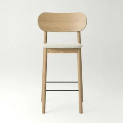 Elephant Bar Chair, Natural Oak / Black Velvet