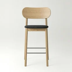 Elephant Bar Chair, Natural Oak / Black Velvet