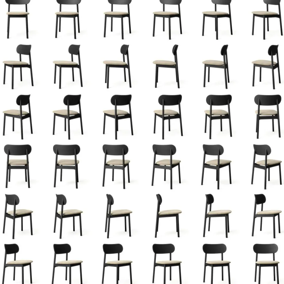 Elephant Chair, Black / Black Leather