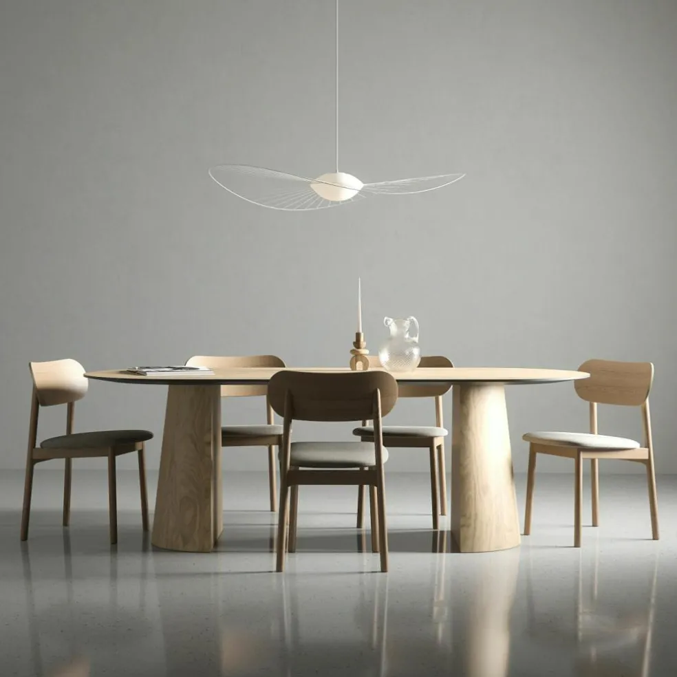 Elephant Chair, Natural Oak / Black Leather