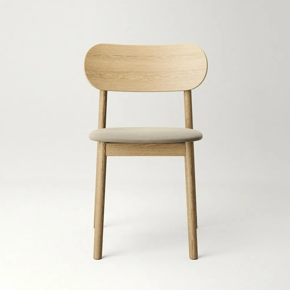 Elephant Chair, Natural Oak / Black Leather