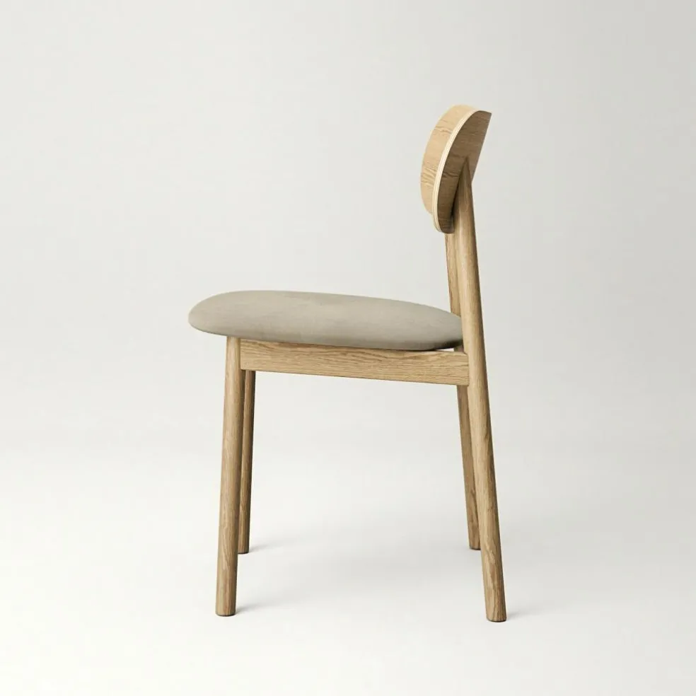 Elephant Chair, Natural Oak / Black Leather