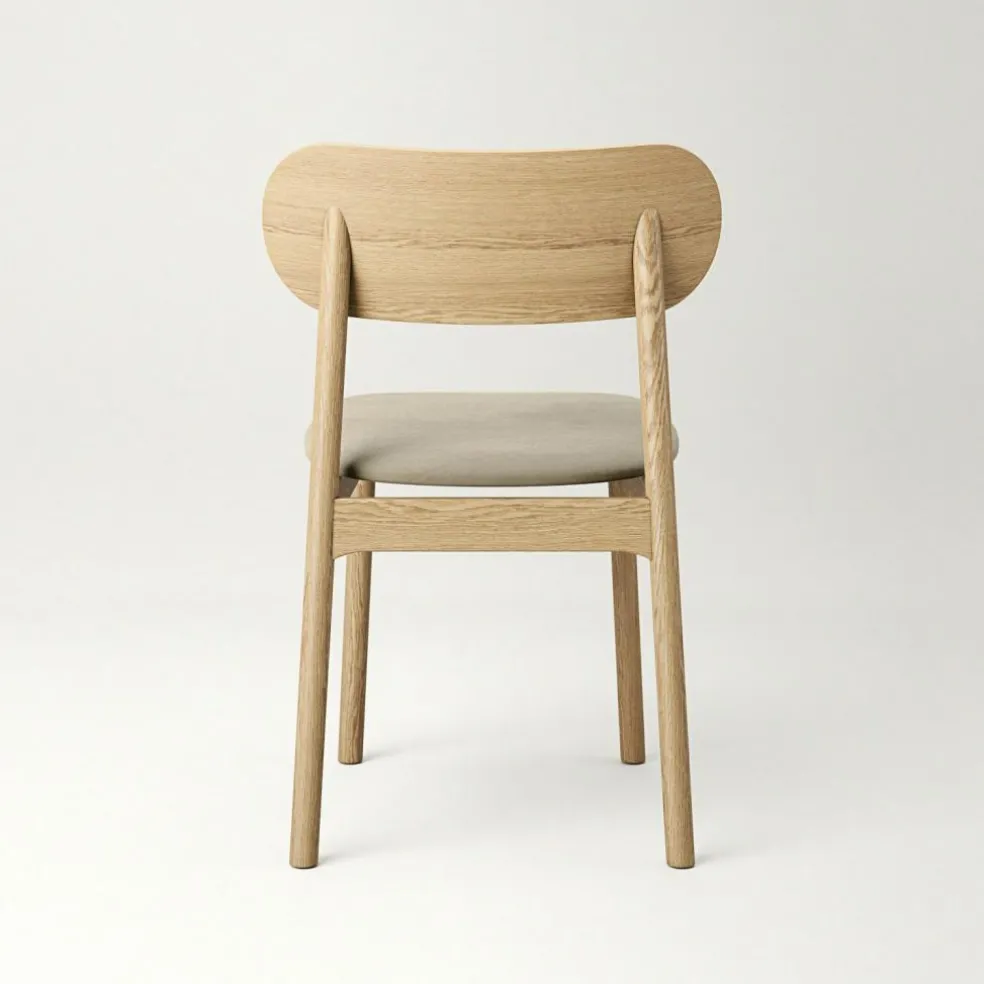 Elephant Chair, Natural Oak / Black Leather