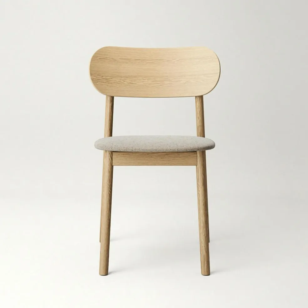 Elephant Chair, Natural Oak / Black Leather