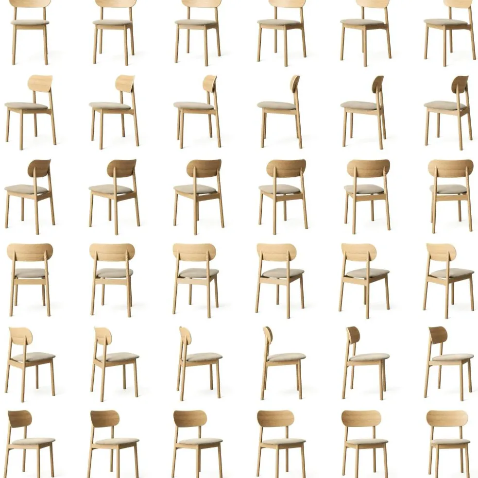 Elephant Chair, Natural Oak / Black Leather