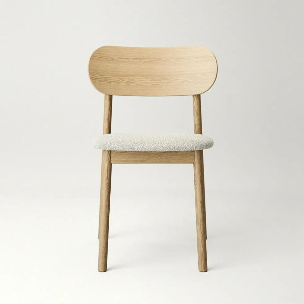 Elephant Chair, Natural Oak / Black Leather