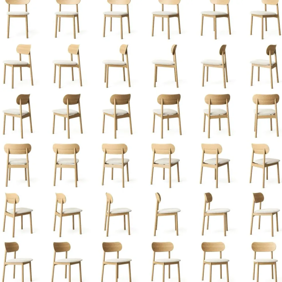 Elephant Chair, Natural Oak / Black Leather