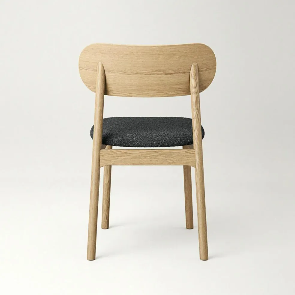 Elephant Chair, Natural Oak / Black Leather