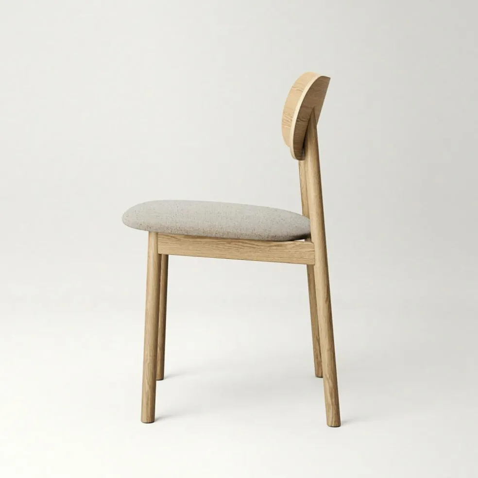 Elephant Chair, Natural Oak / Black Leather