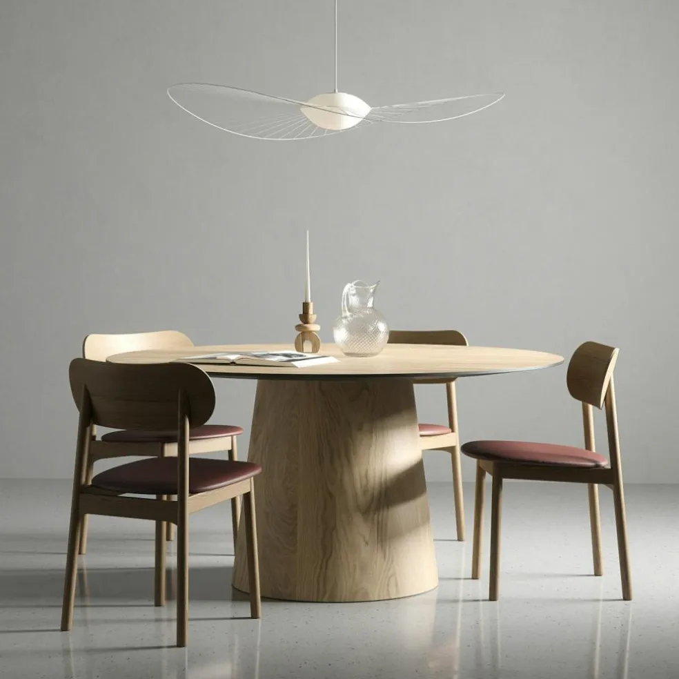 Elephant Chair, Natural Oak / Black Leather